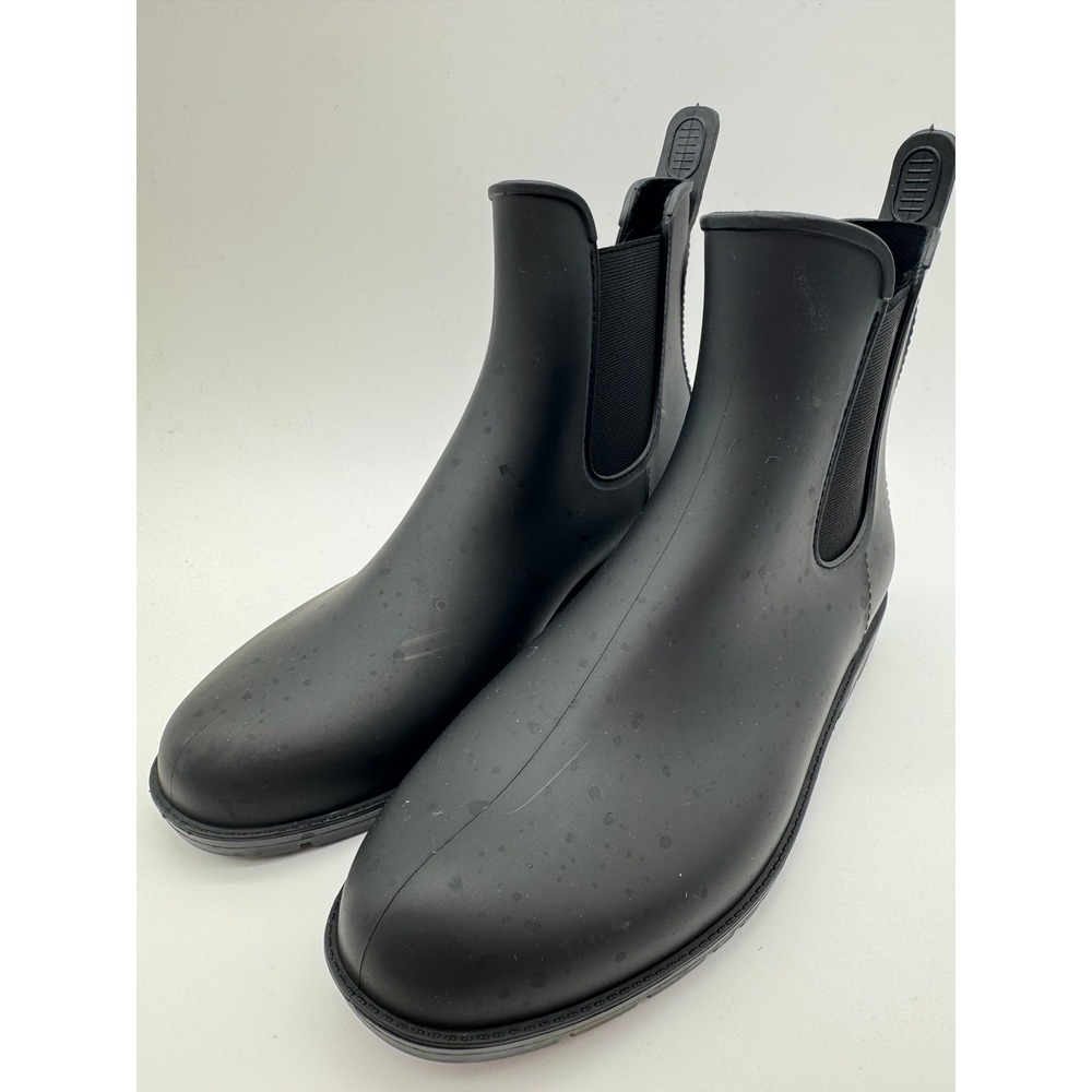 Asgard Women's Black Chelsea Rain Boots Waterproof Ankle Boots Size‎ 8.5